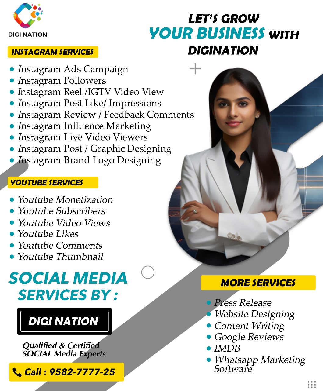 Digi Nation — Social Media Services Flyer
